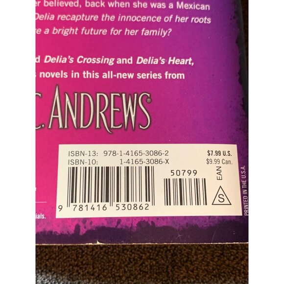 V.C. Andrews "Delias Gift" Paperback Book - Picture 3 of 5